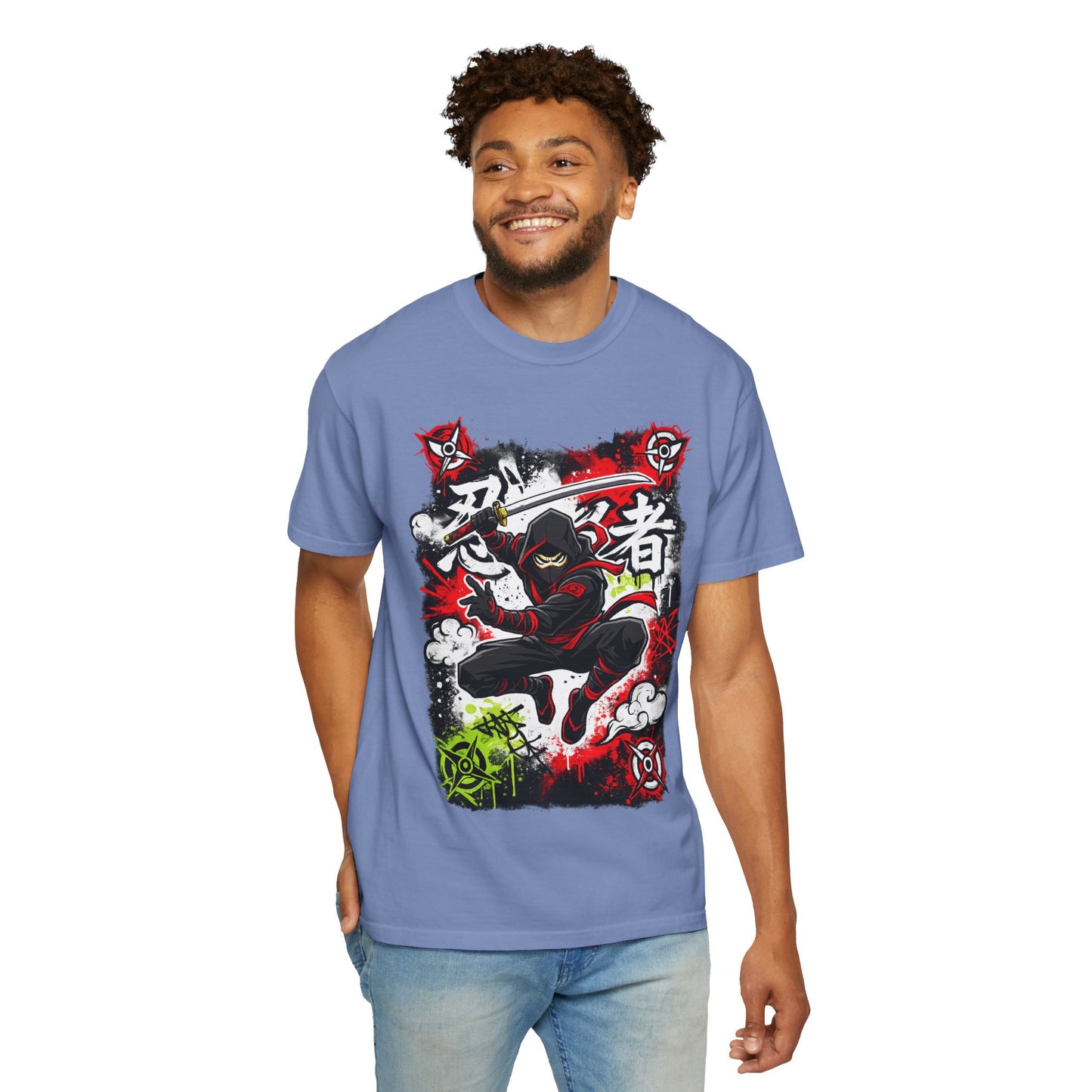 Ninja Warrior Graphic T-Shirt — Japanese Kanji Samurai Streetwear