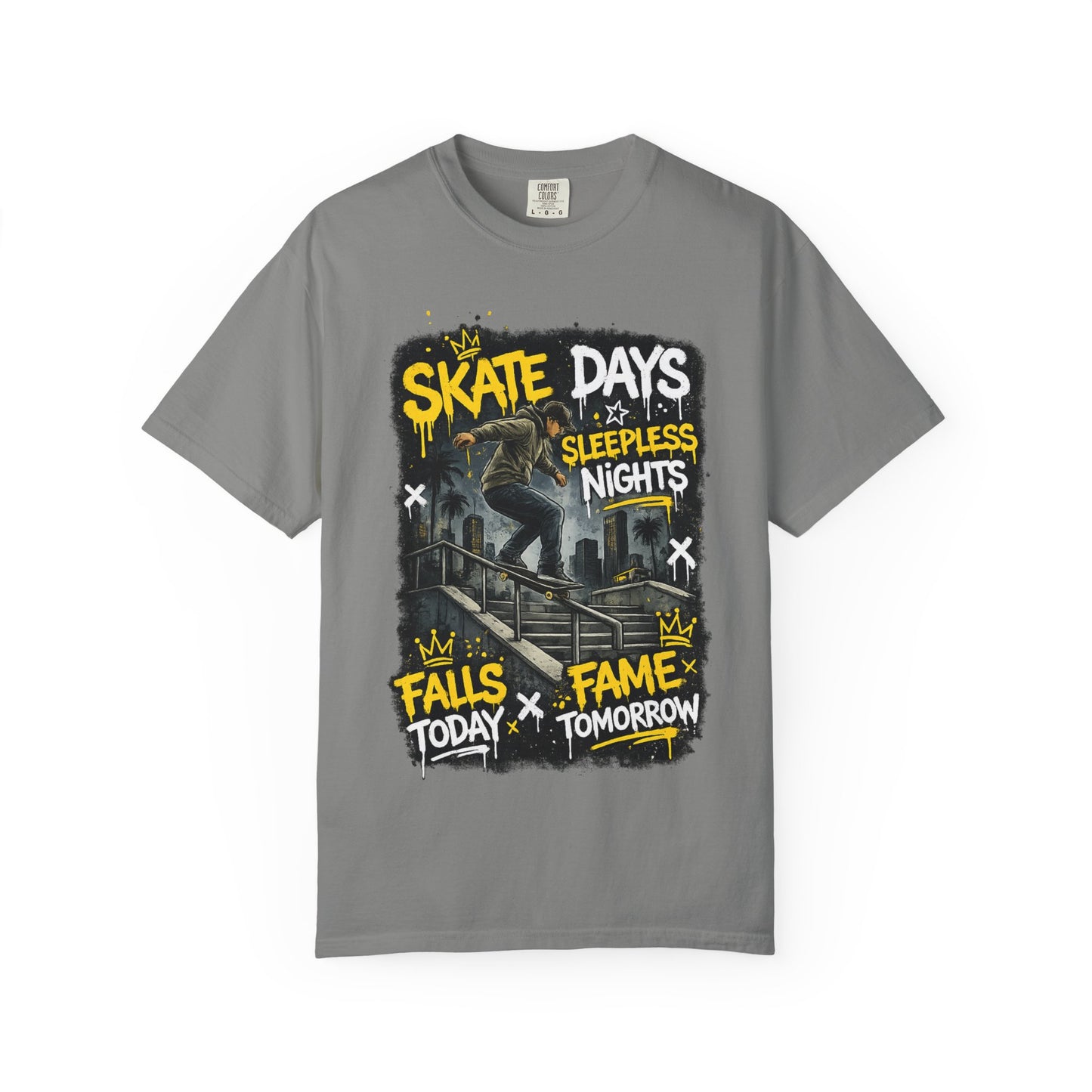 Skate Days Graphic T-Shirt — "Skate Days Sleepless Nights" Streetwear Tee