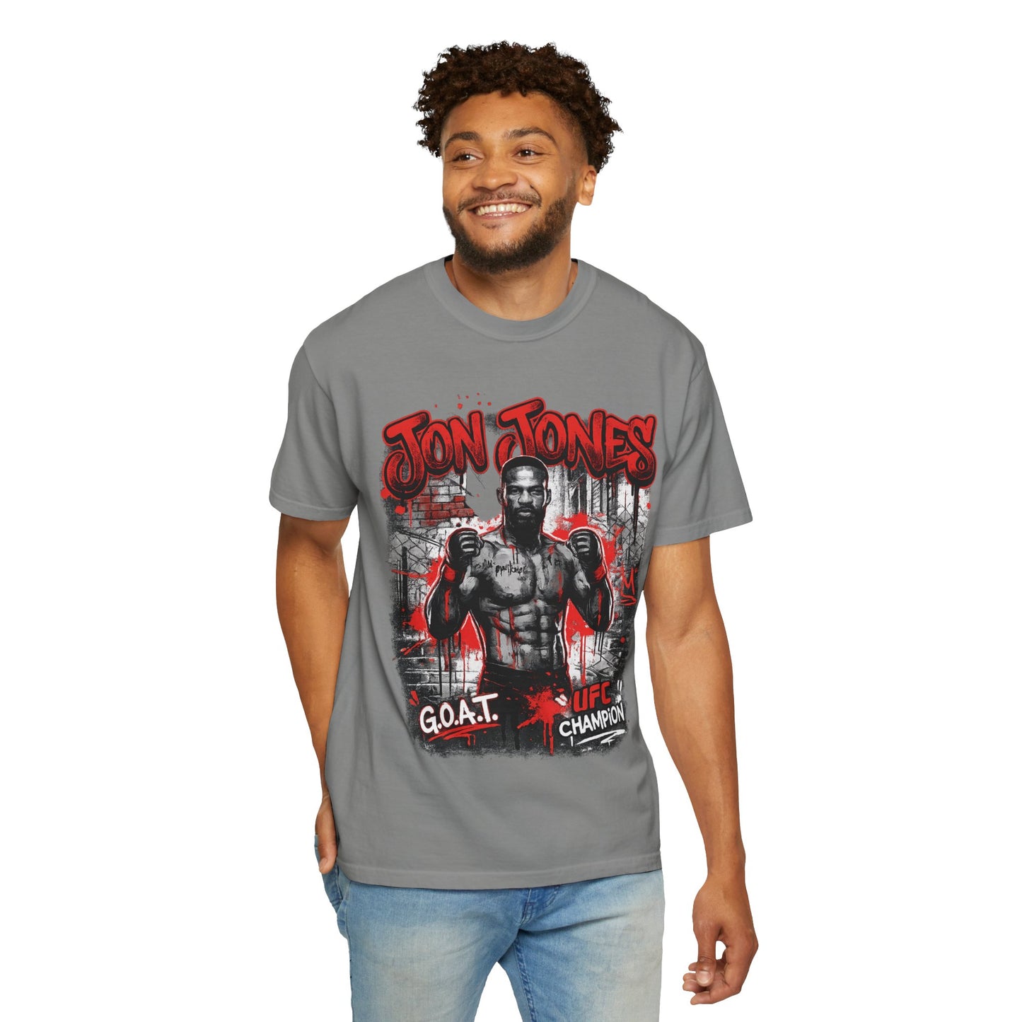 Boxing Champion Graphic T-Shirt — 'G.O.A.T. UFC Champion' Streetwear Tee