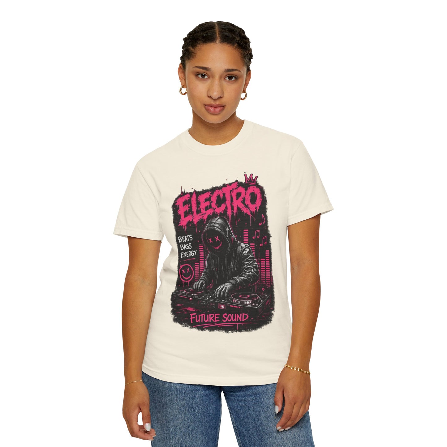 Electro DJ Graphic T-Shirt — "Future Sound" Music Neon Rave Tee