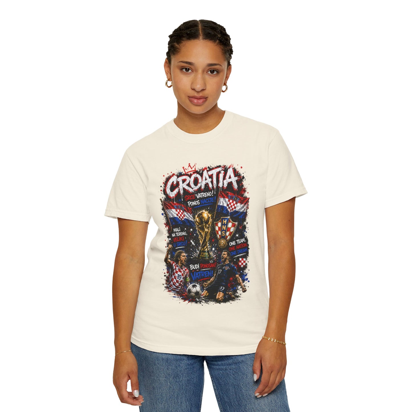 Croatia World Cup Trophy Soccer T-Shirt | Croatian Flag Football Tee