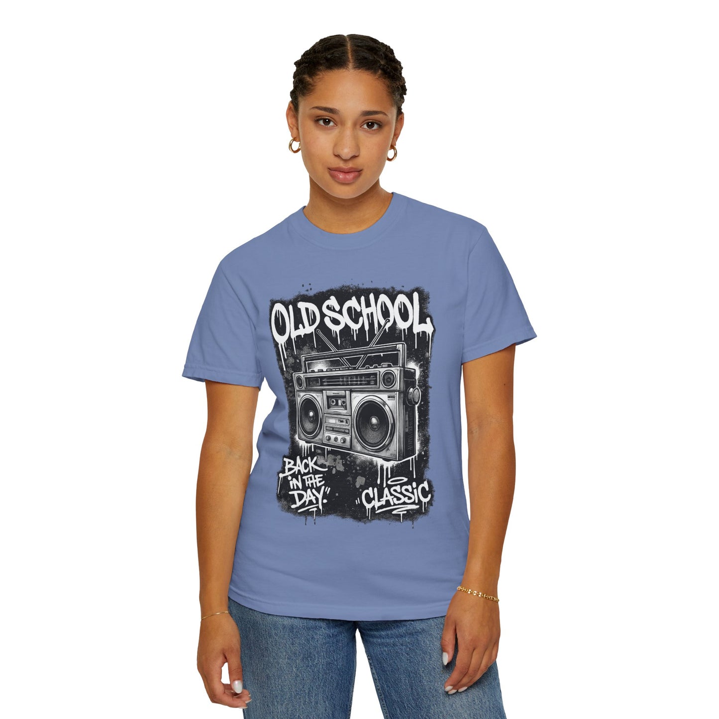 Old School Boombox T-Shirt — "Back in the Day" Vintage Hip Hop Graphic Tee