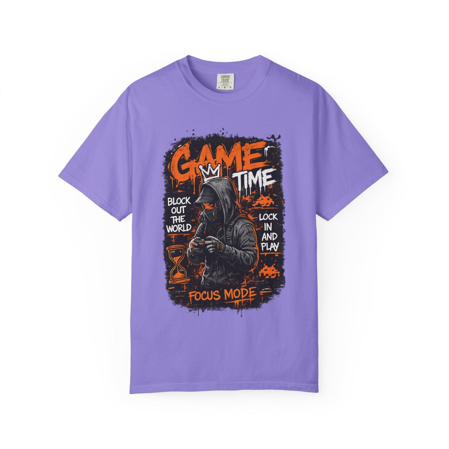 Game Time Hooded Grim Reaper illustration T-Shirt | Focus Mode, Gaming