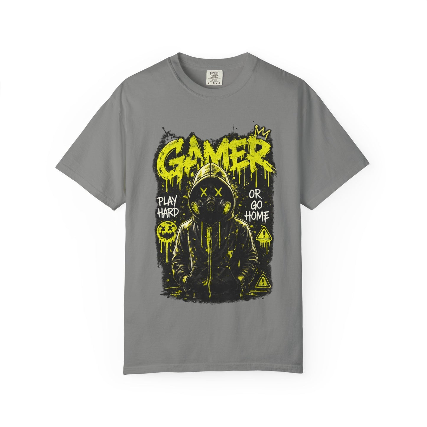 Gamer Graphic T-Shirt — "Play Hard or Go Home" Neon Streetwear