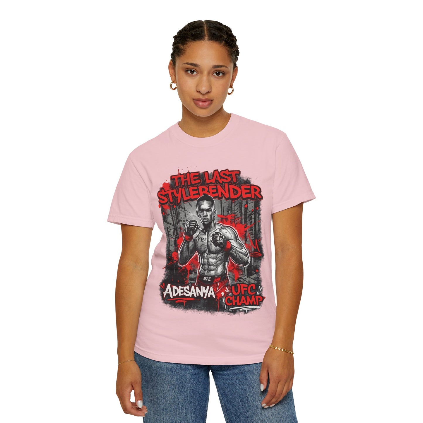 Adesanya 'The Last Stylerender' UFC Champ Graphic T-Shirt