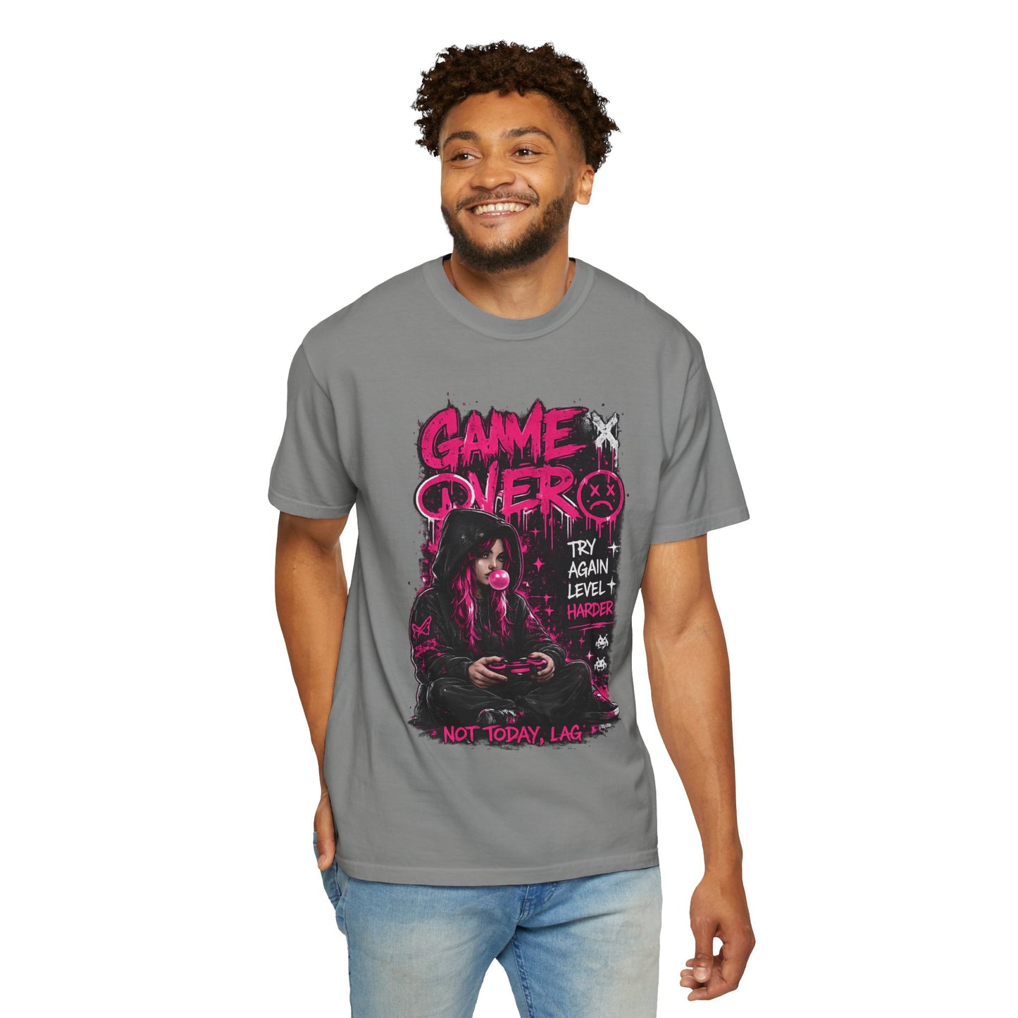 Game Over Graphic T-Shirt — 'Not Today, Lag' Gamer Tee