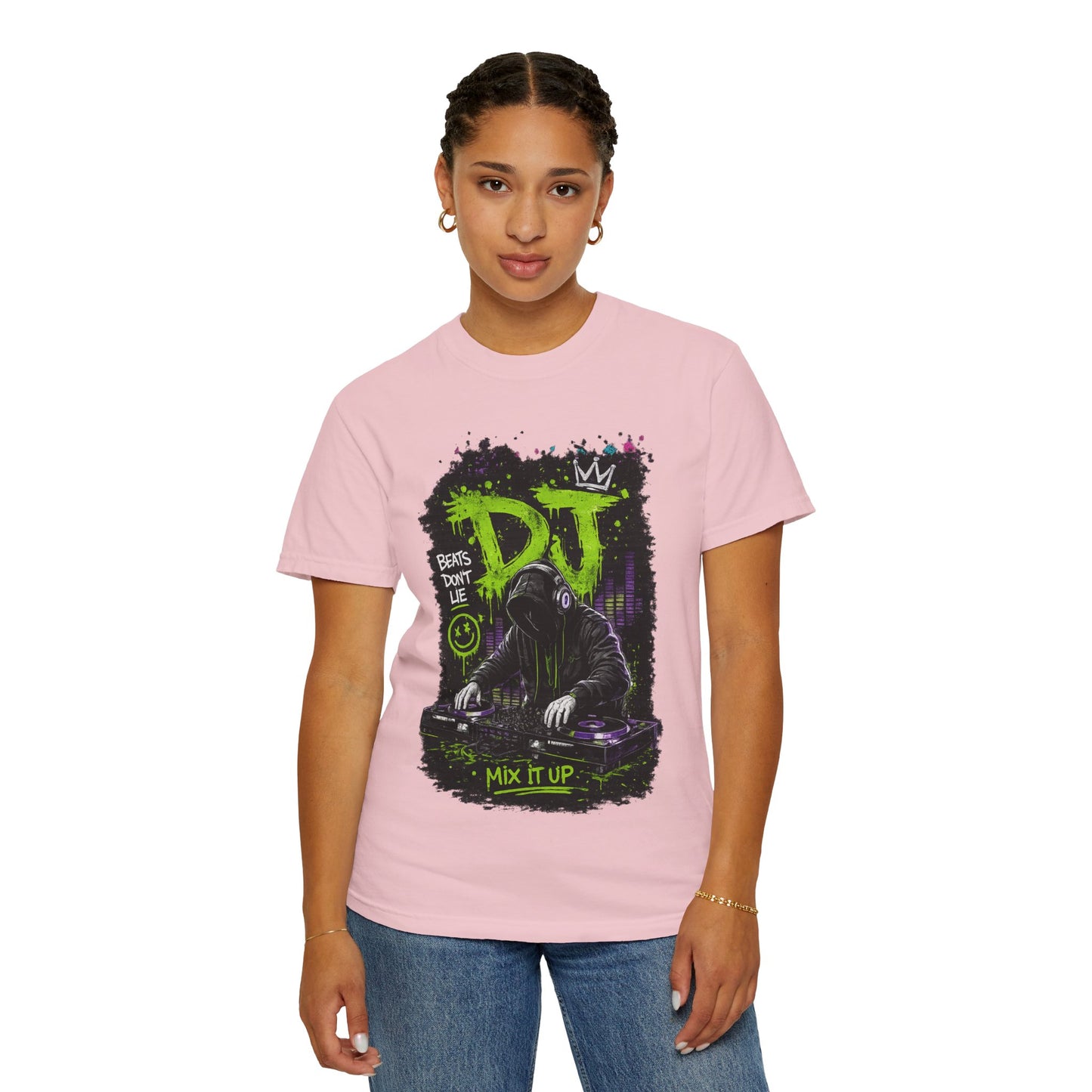 DJ Graffiti T-Shirt — "Beats Don’t Lie / Mix It Up" Streetwear Tee