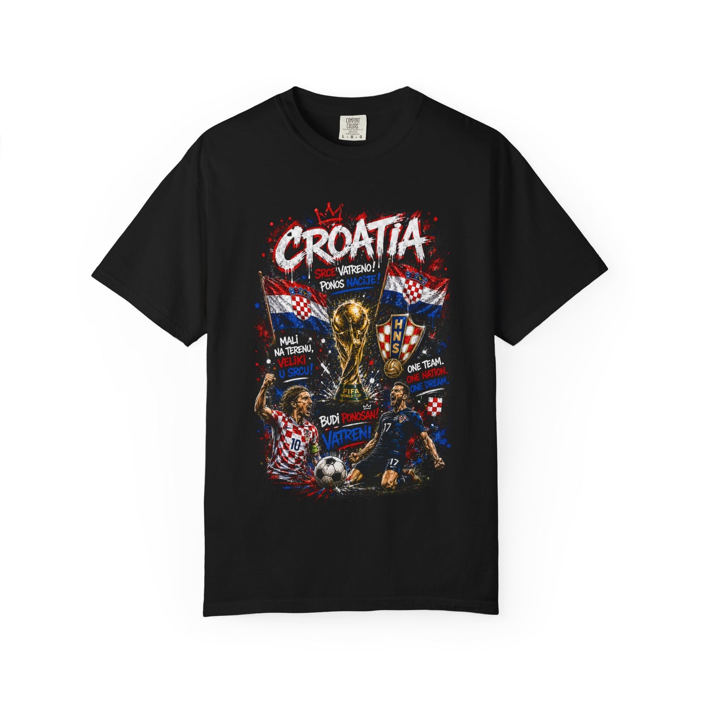 Croatia World Cup Trophy Soccer T-Shirt | Croatian Flag Football Tee