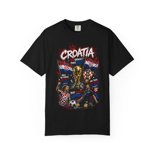 Croatia World Cup Trophy Soccer T-Shirt | Croatian Flag Football Tee