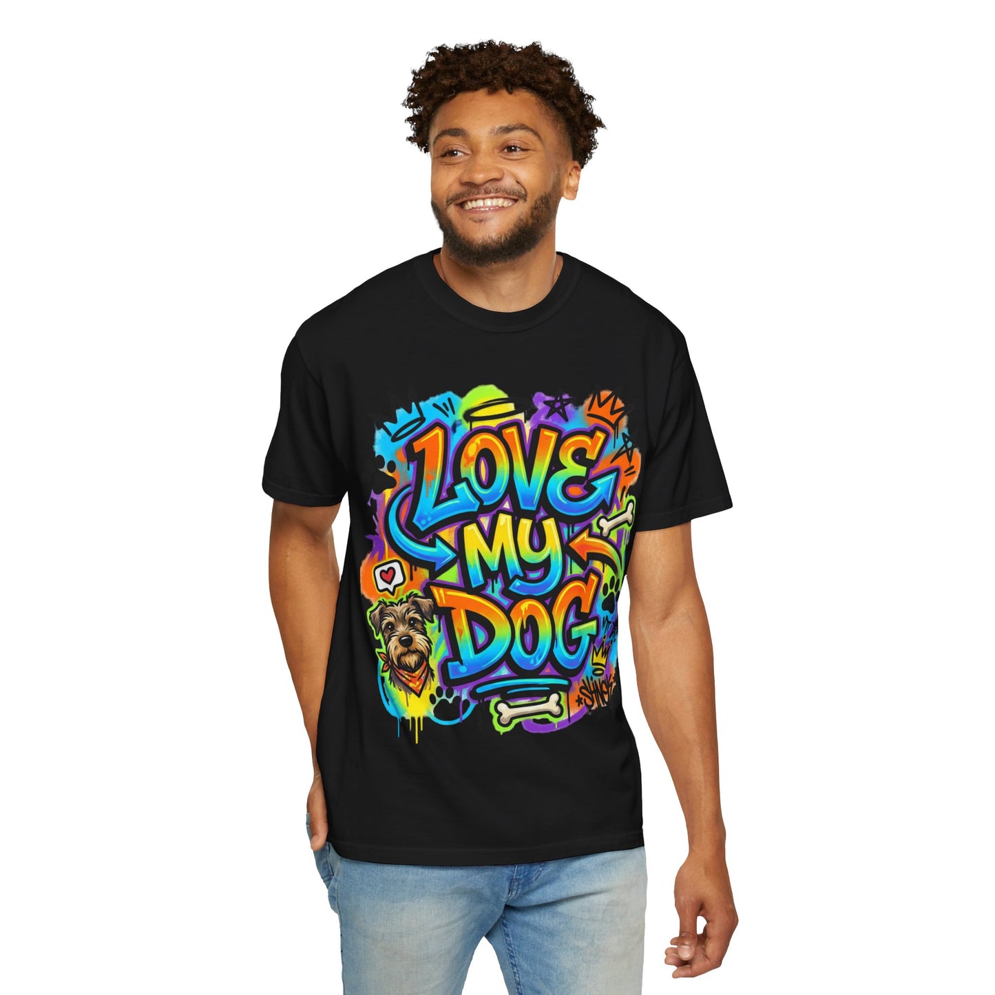 Love My Dog Graffiti T-Shirt