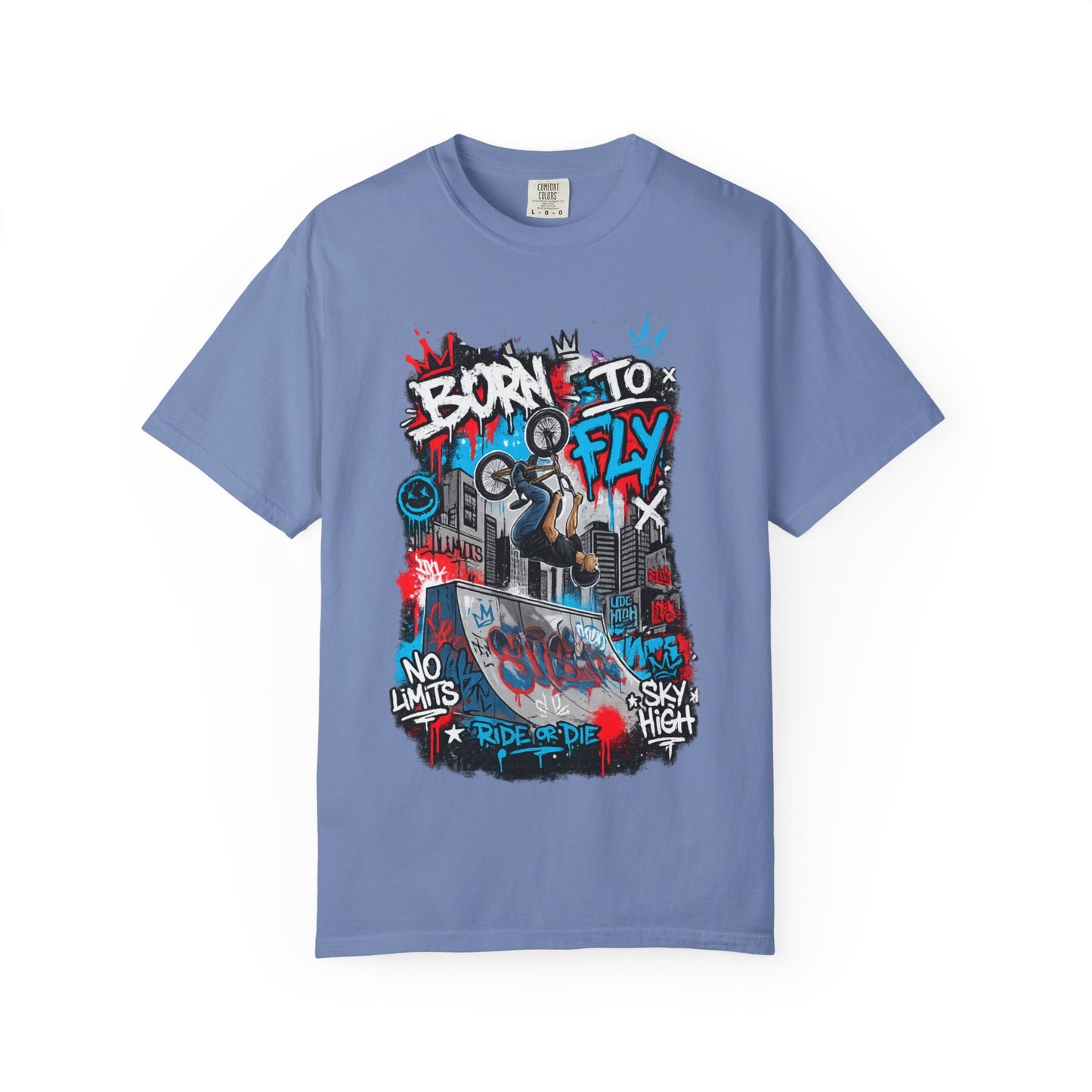 Born to Fly BMX Graffiti T-Shirt | Skate Bike Street Art Tee