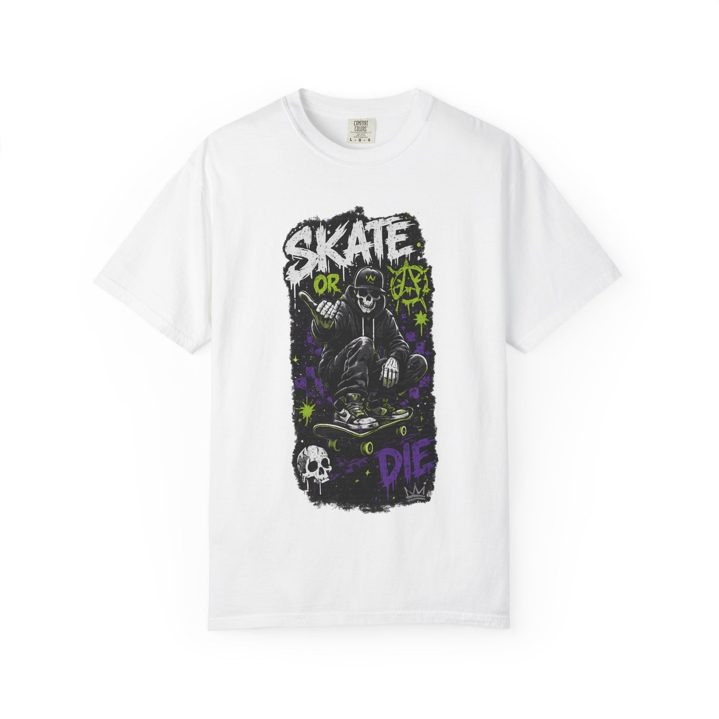 Skate or Die Graphic T‑Shirt — Grim Reaper Skateboard Tee