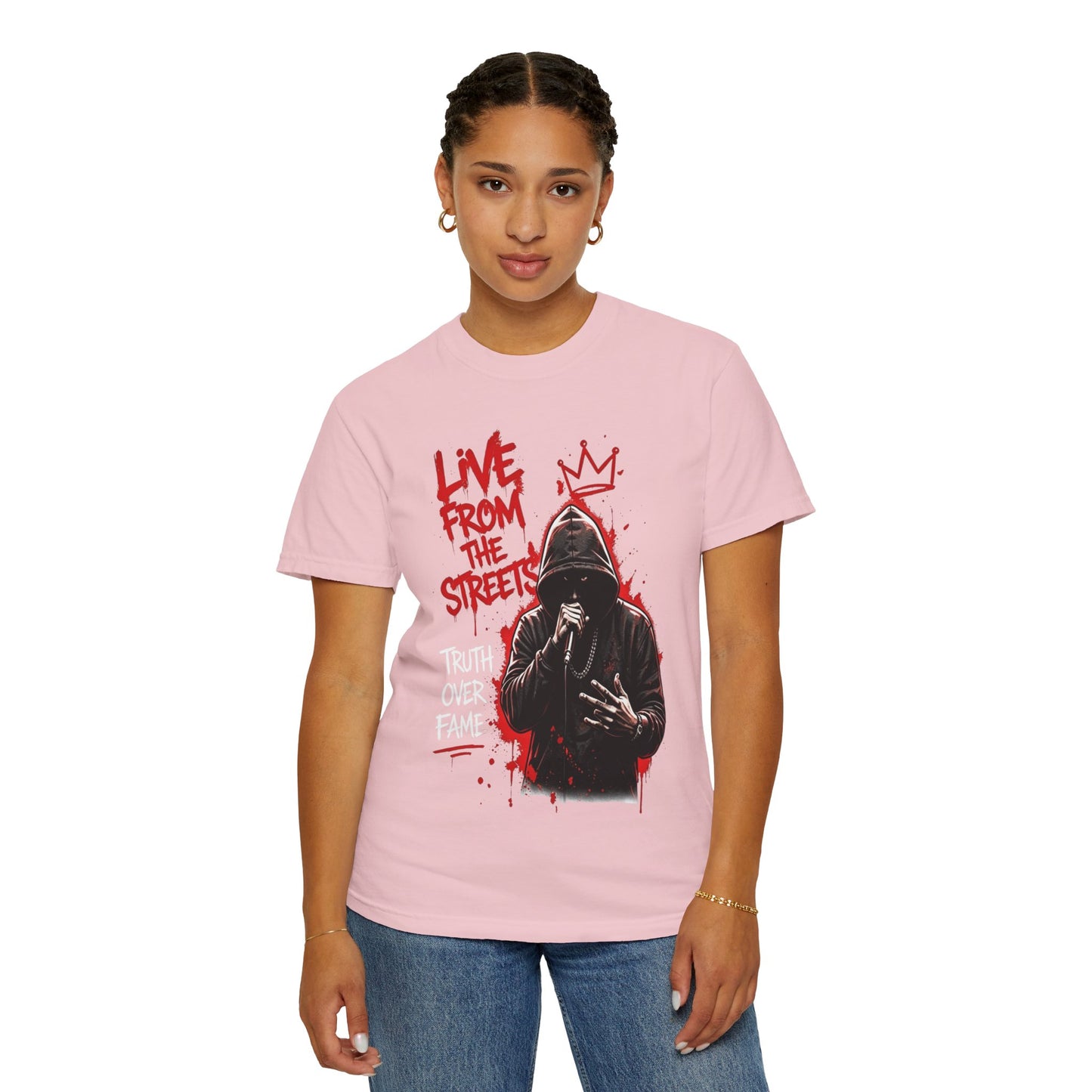Live From The Streets Graphic T-Shirt — Hoodie Shadow Rapper Design