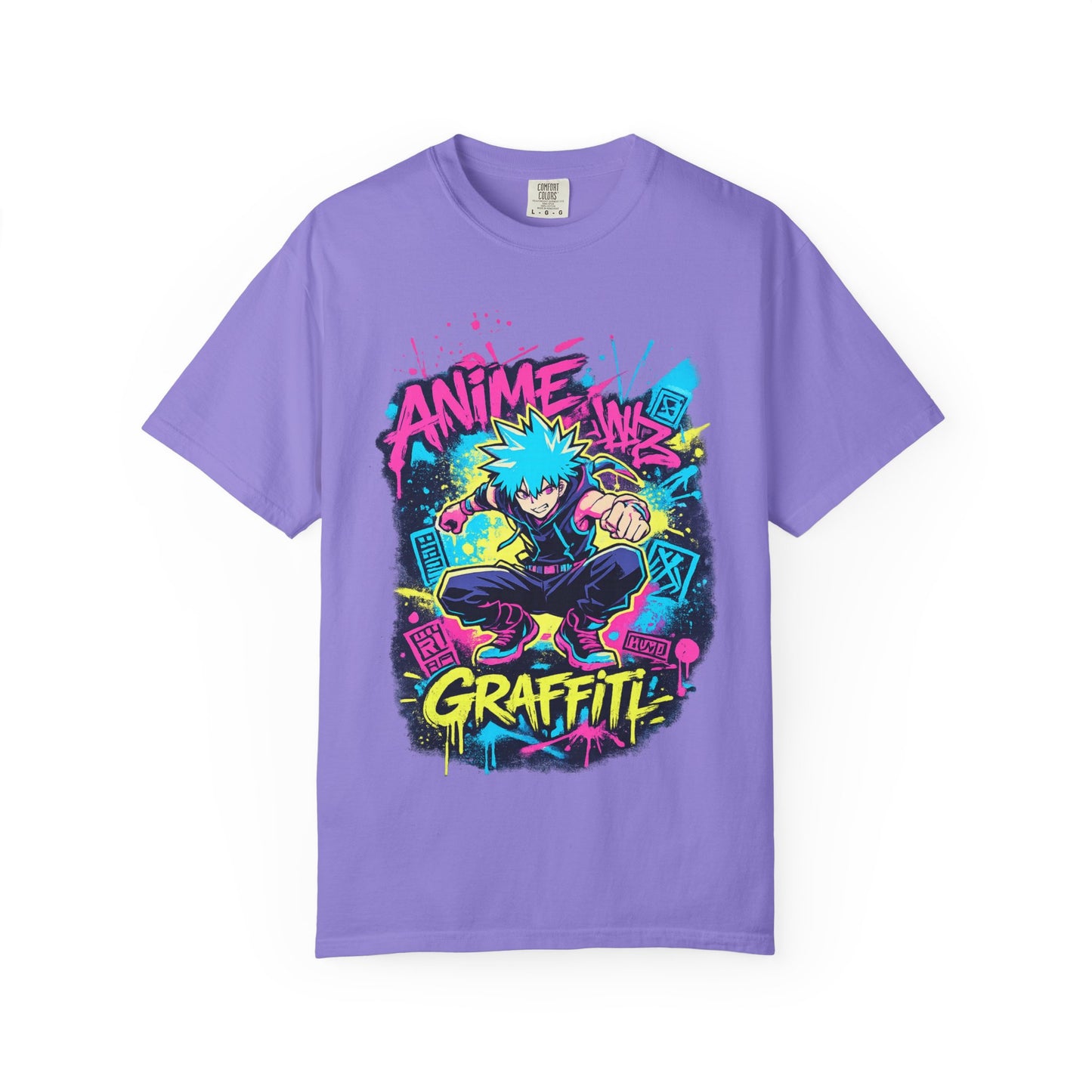 Anime Graffiti T-Shirt — Neon Street Art Skate Anime Design