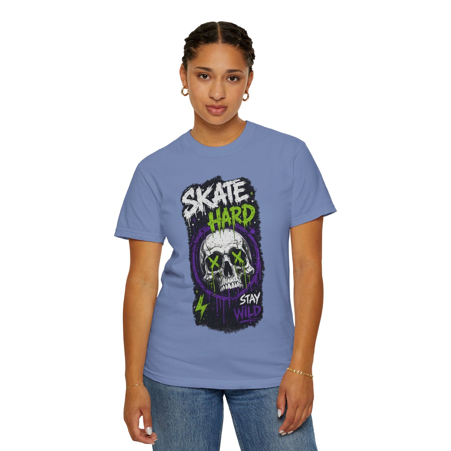 Skate Hard Skull T-Shirt — Stay Wild Graphic Tee