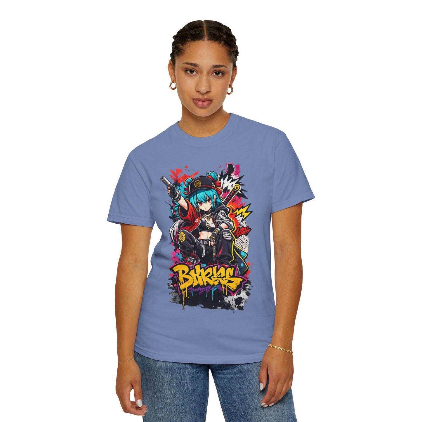 Graffiti Oni Streetwear T-Shirt — 'Bikrus' Anime Urban Graphic Tee