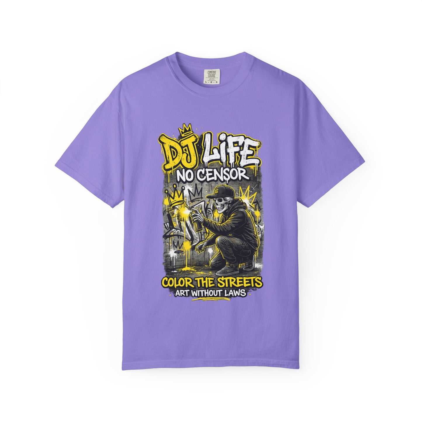 DJ Life No Censor Graphic T-Shirt — Street Art Gorilla "Color the Streets" Tee