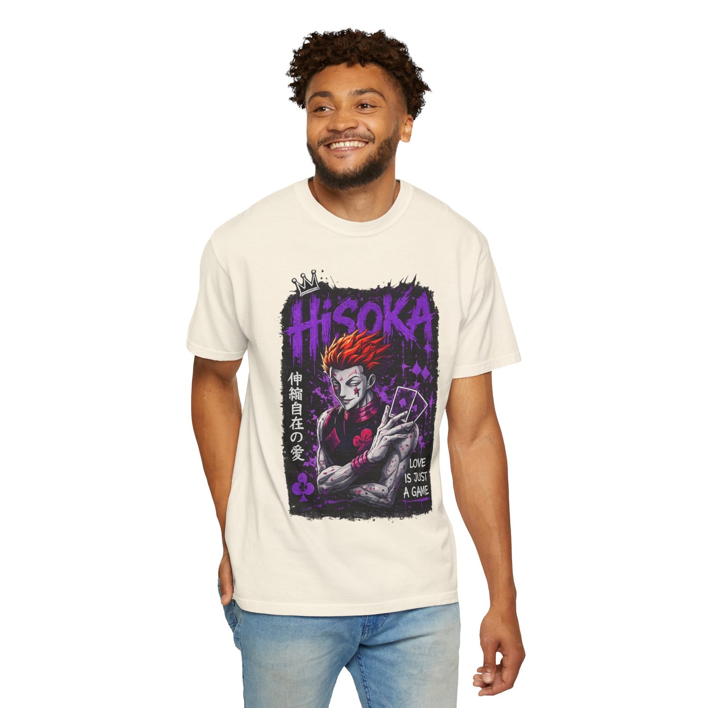 Hisoka Anime Graphic T-Shirt — "Love Is Just a Game" Villain Tee