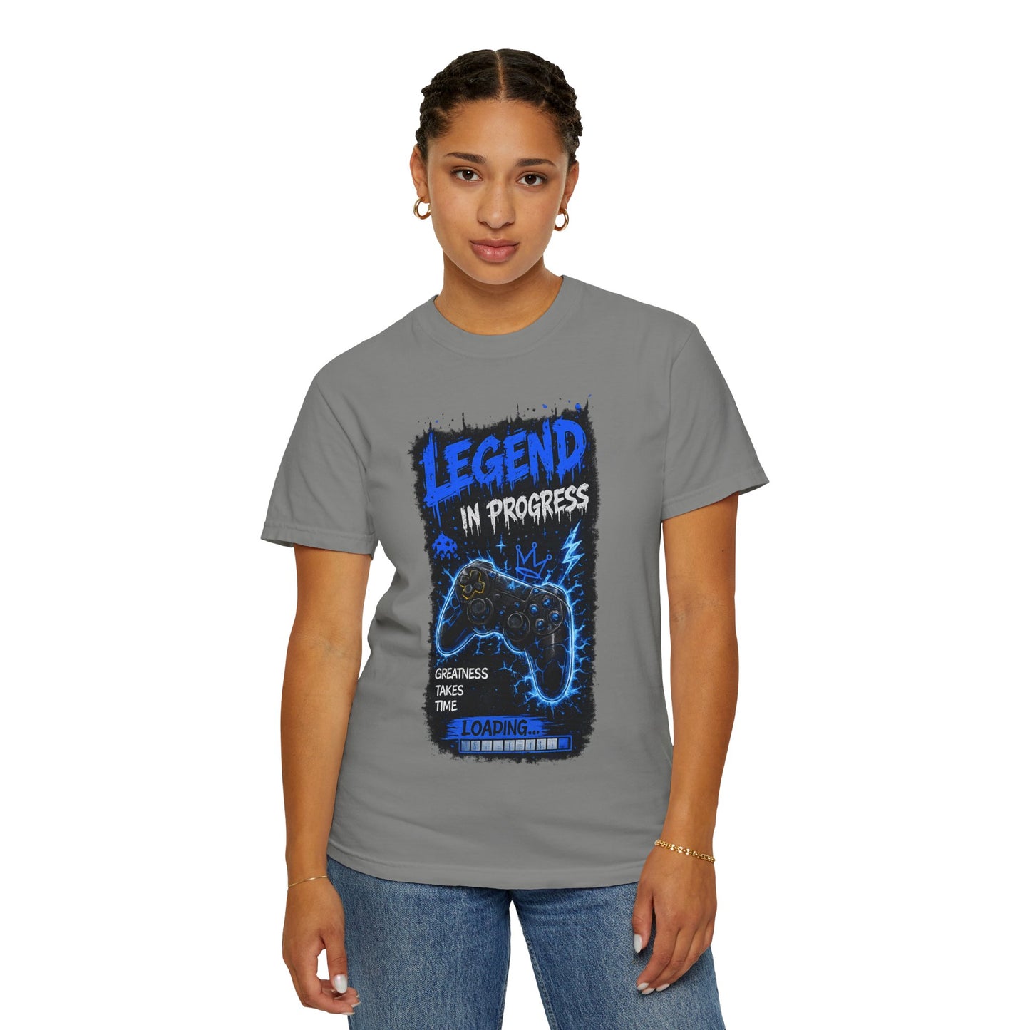 Legend in Progress Gamer T-Shirt — "Legend in Progress" Graphic Tee with Controller