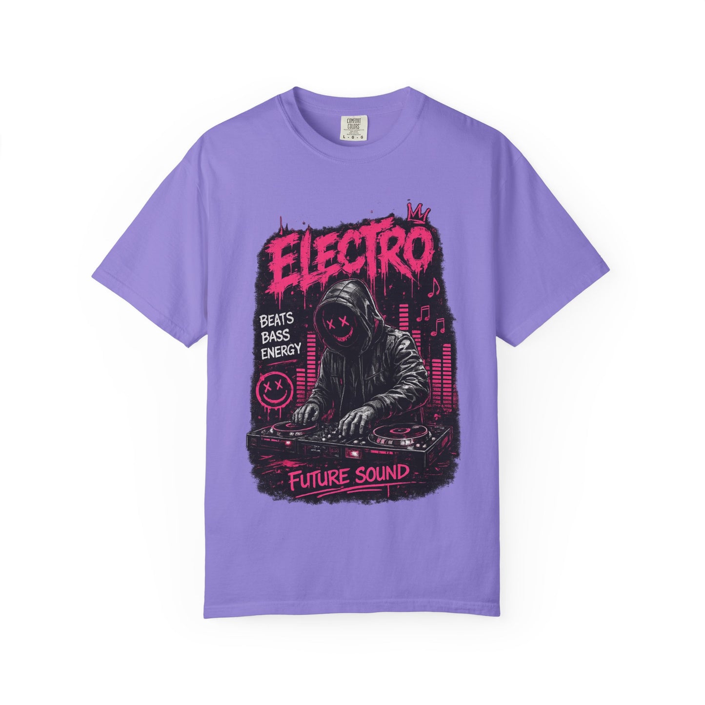 Electro DJ Graphic T-Shirt — "Future Sound" Music Neon Rave Tee