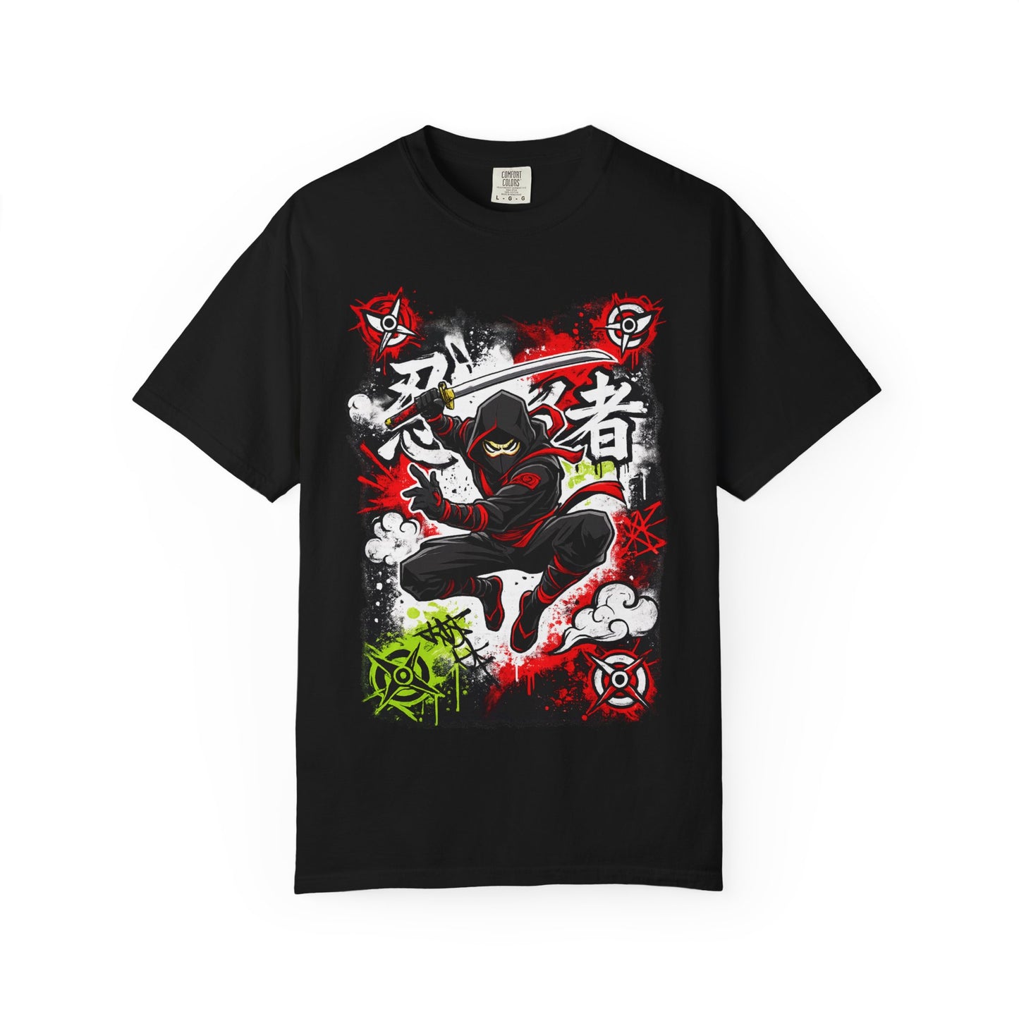 Ninja Warrior Graphic T-Shirt — Japanese Kanji Samurai Streetwear