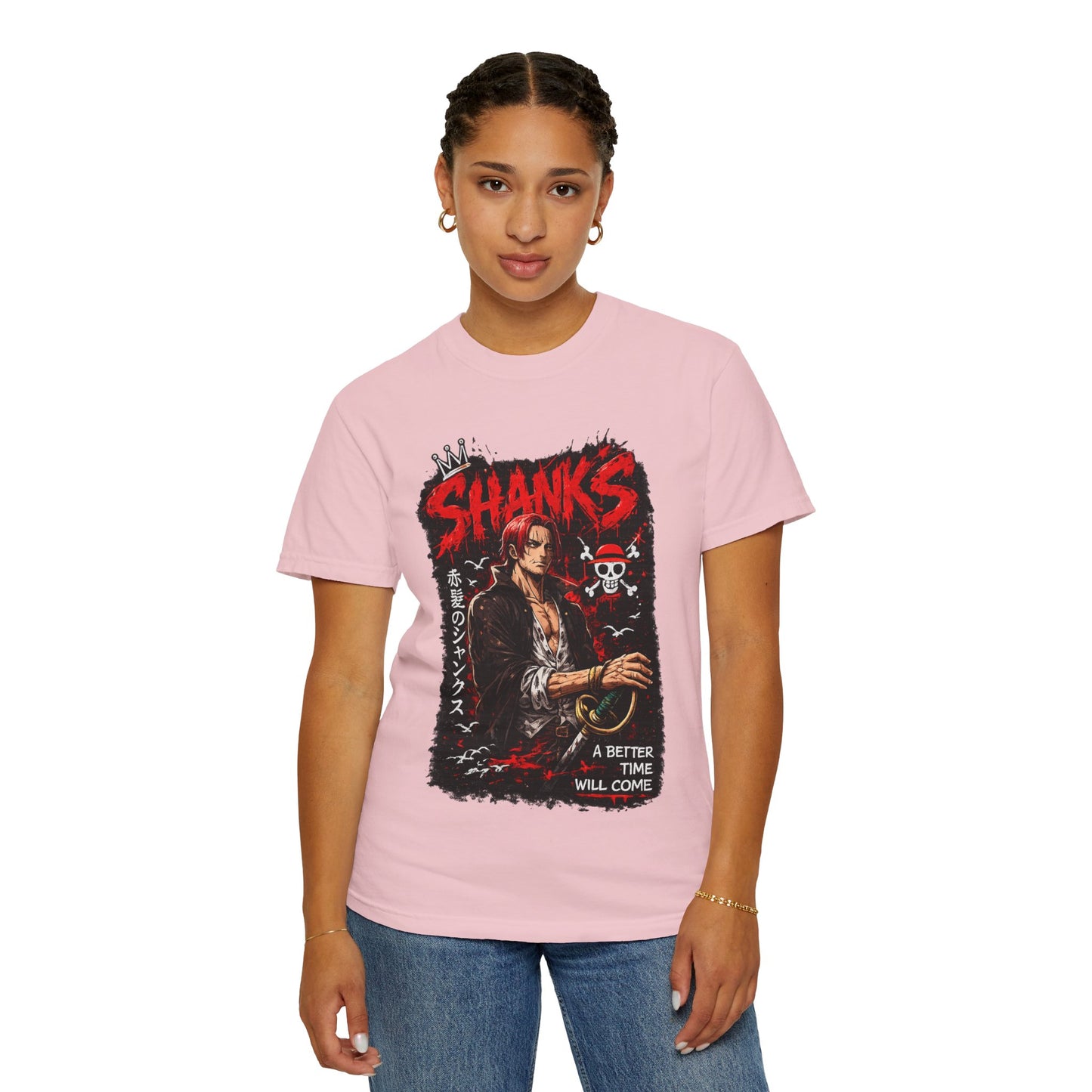 Shanks Anime Pirate Graphic T-Shirt — "A Better Time Will Come"