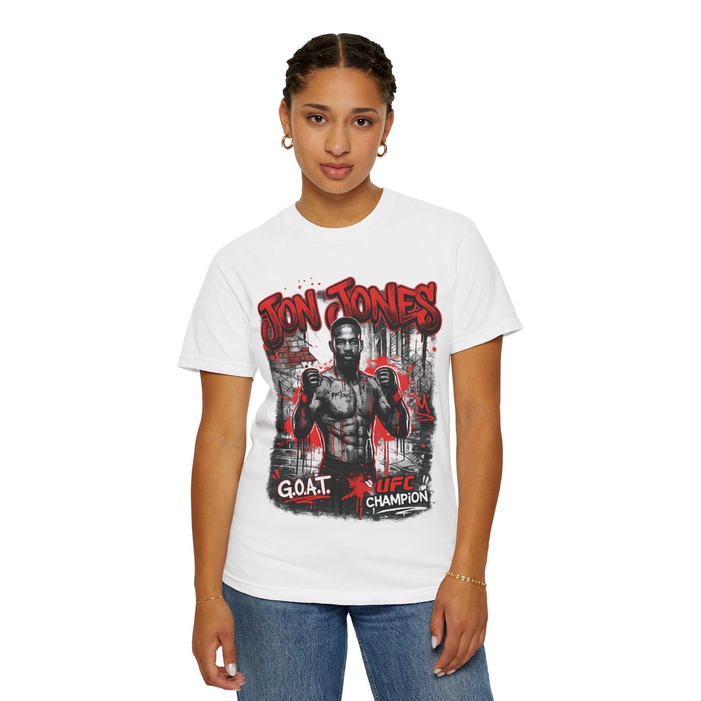 Boxing Champion Graphic T-Shirt — 'G.O.A.T. UFC Champion' Streetwear Tee