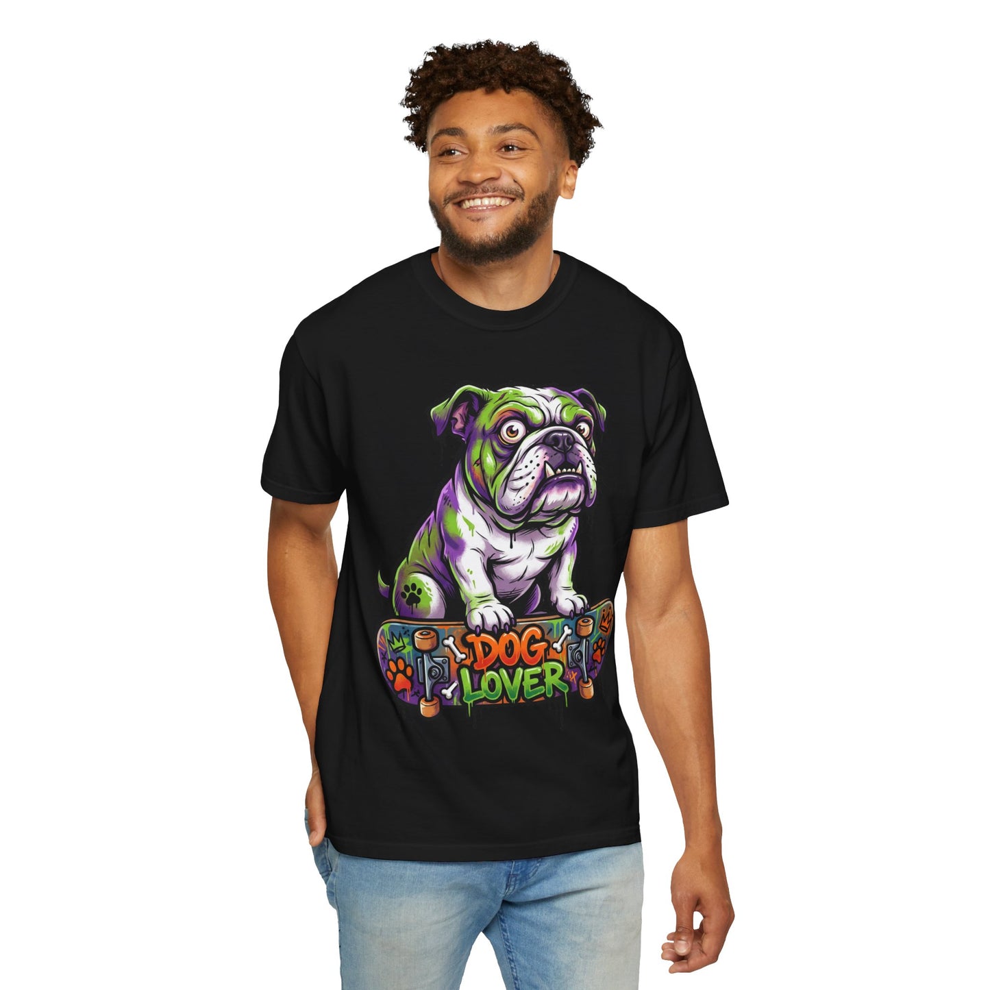 Dog Lover Skateboard Bulldog T-Shirt