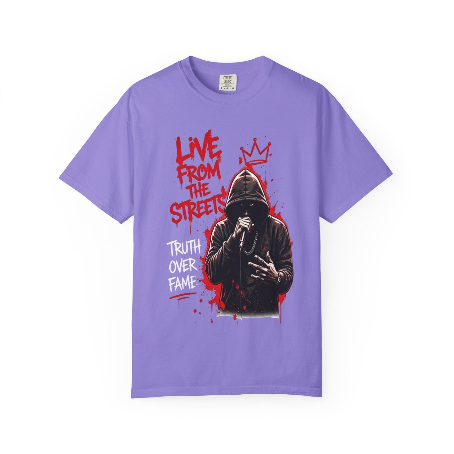 Live From The Streets Graphic T-Shirt — Hoodie Shadow Rapper Design