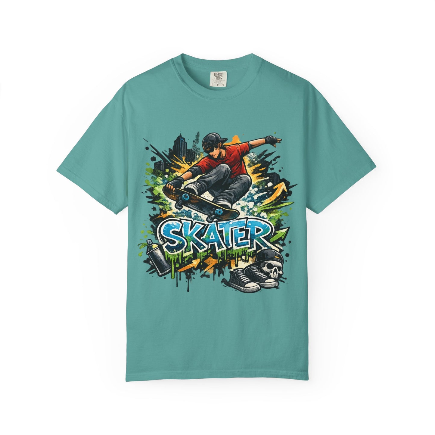 Skater Graphic T-Shirt — Urban Skateboarder Street Art Tee