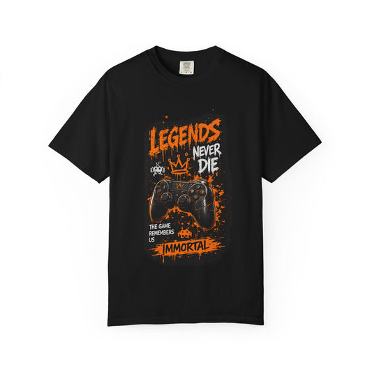 Legends Never Die Gamer T-Shirt – Immortal Video Game Controller Tee