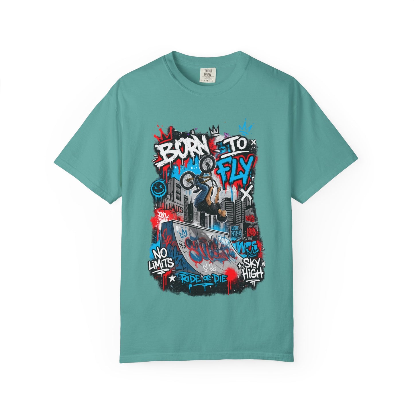 Born to Fly BMX Graffiti T-Shirt | Skate Bike Street Art Tee