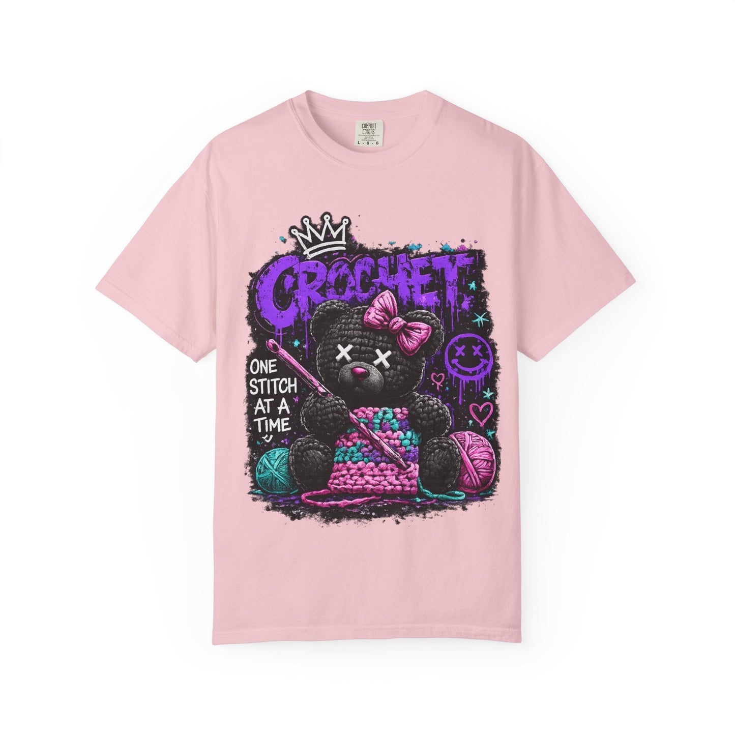 Crochet Voodoo Bear T-Shirt — "One Stitch at a Time" Crochet Graphic Tee