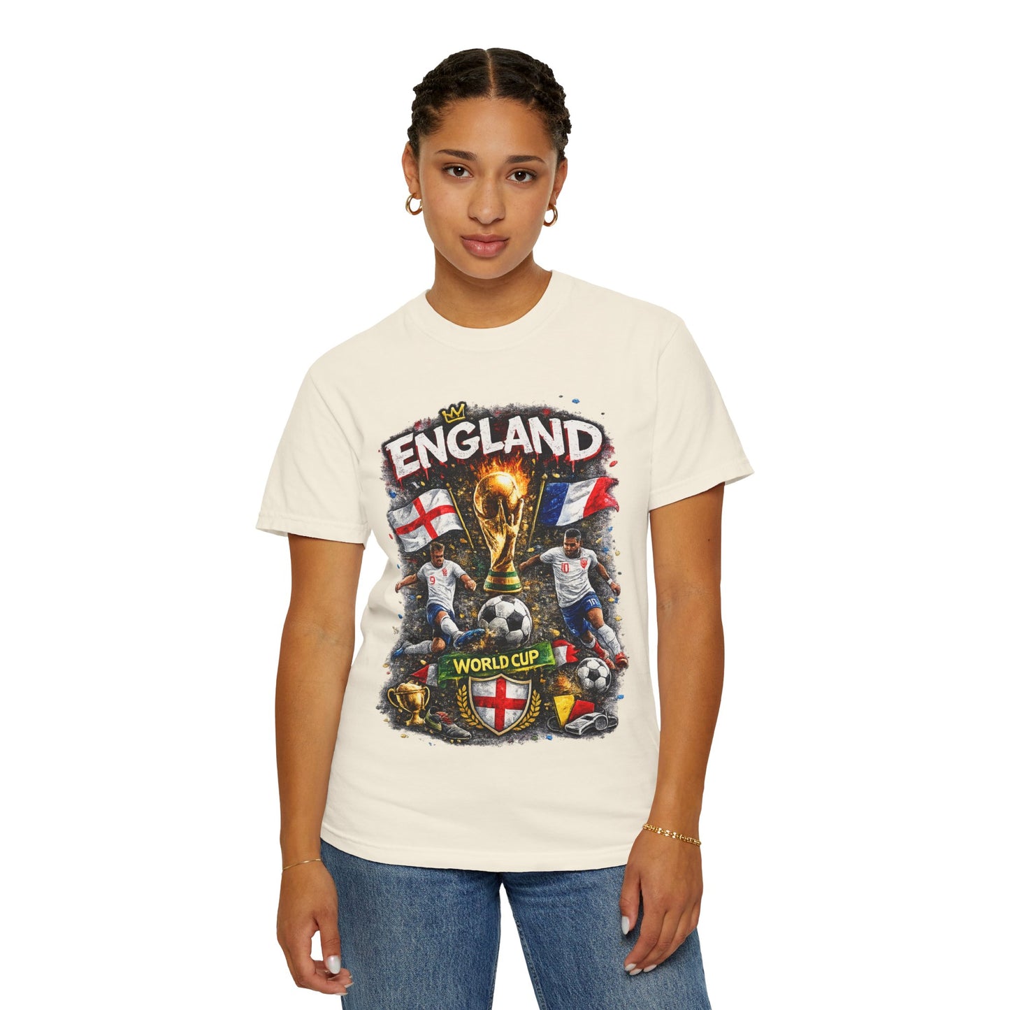 England World Cup Soccer T-Shirt | Football Trophy, St George Flags