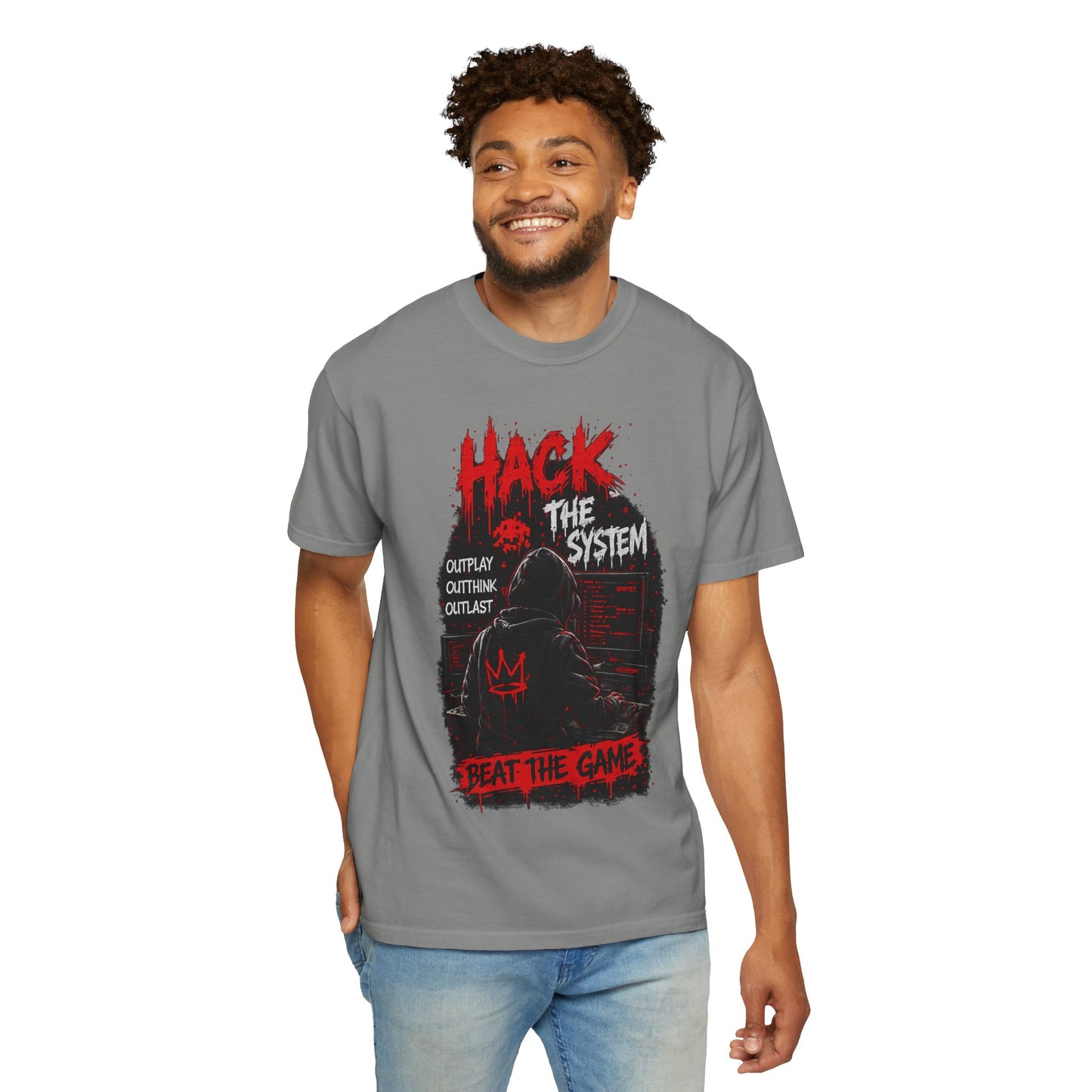 Hack the System T-Shirt — Beat the Game Hacker Graphic Tee