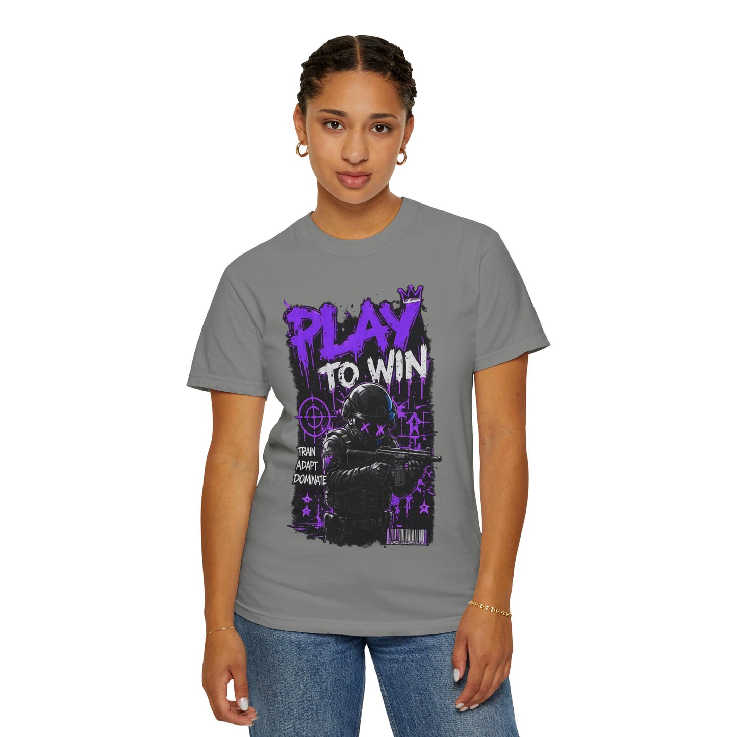 Play to Win Graphic T-Shirt — Gamer Tactical Design