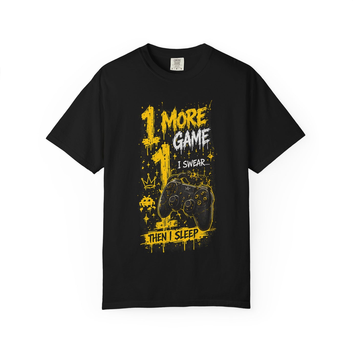 Gaming T-Shirt — “1 More Game I Swear Then I Sleep” Graphic Tee