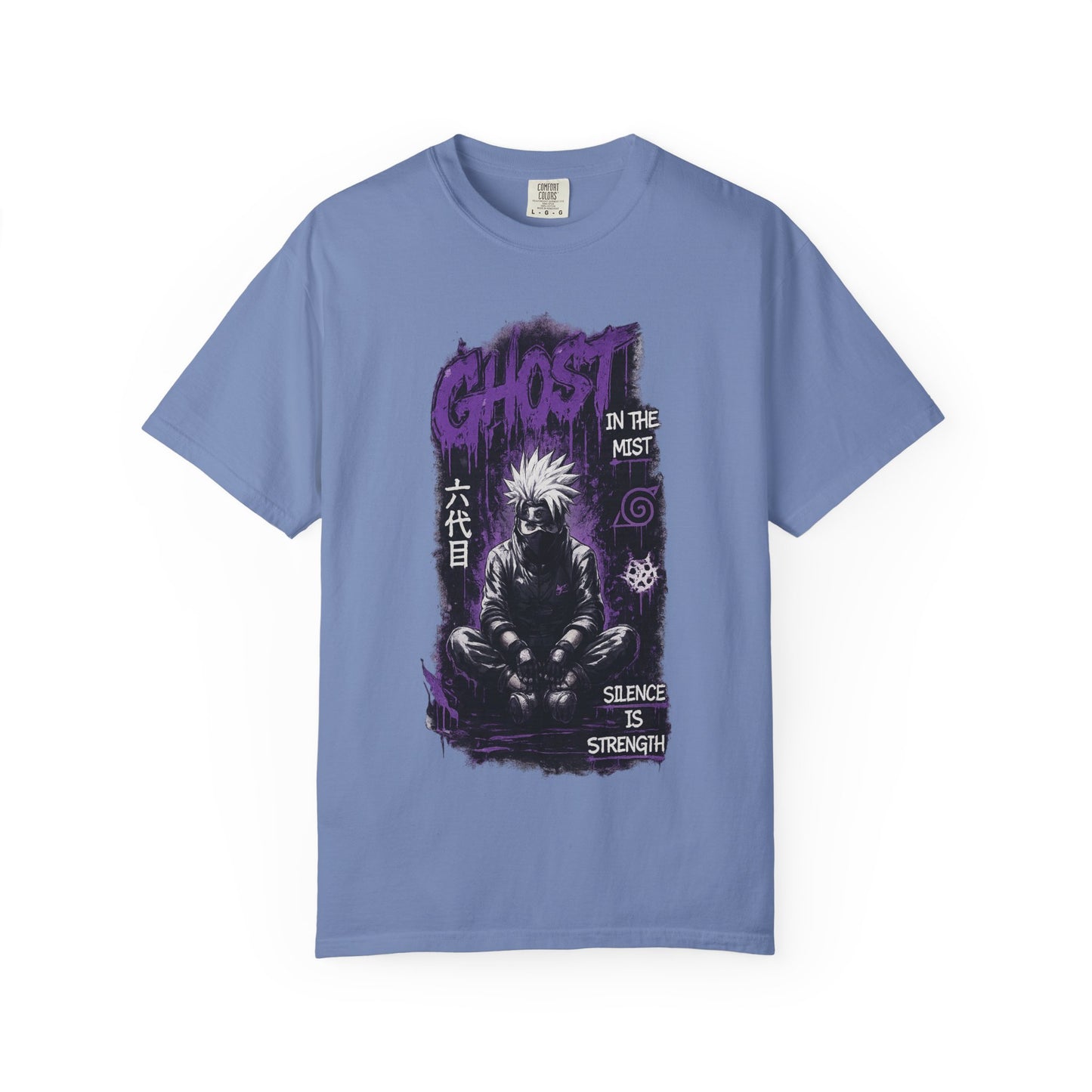 Ghost in the Mist Graphic T-Shirt — "Silence is Strength" Anime Tee