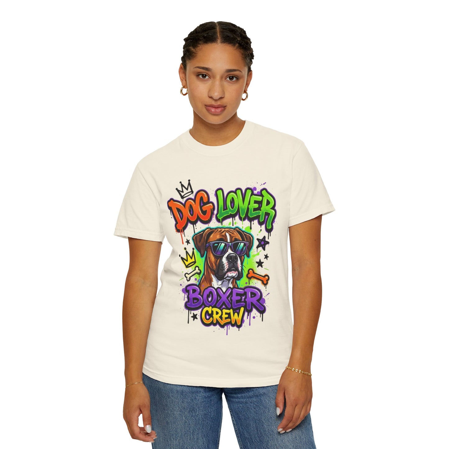 Boxer Crew Dog Lover T-Shirt — Graphic Dog Owner Tee