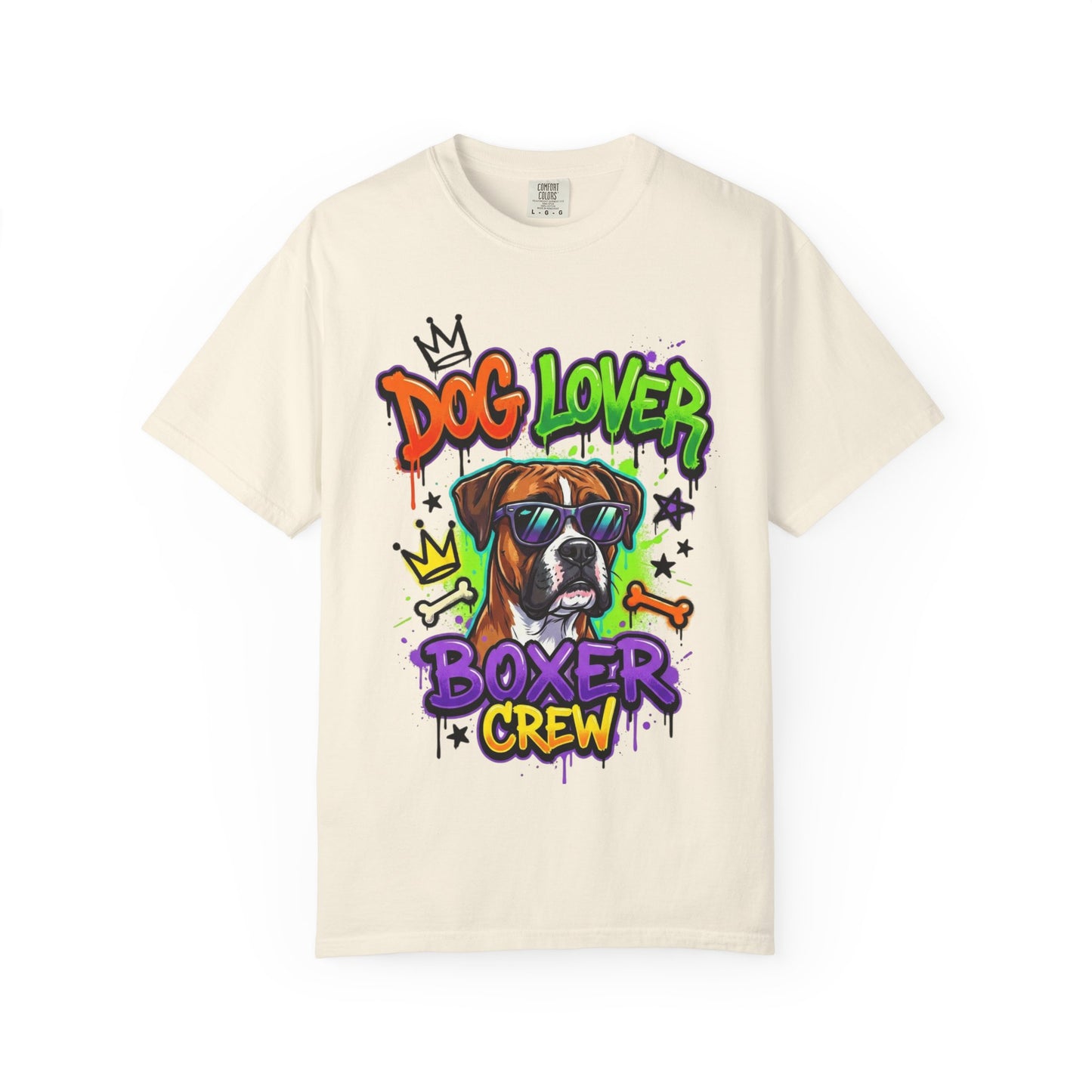 Boxer Crew Dog Lover T-Shirt — Graphic Dog Owner Tee
