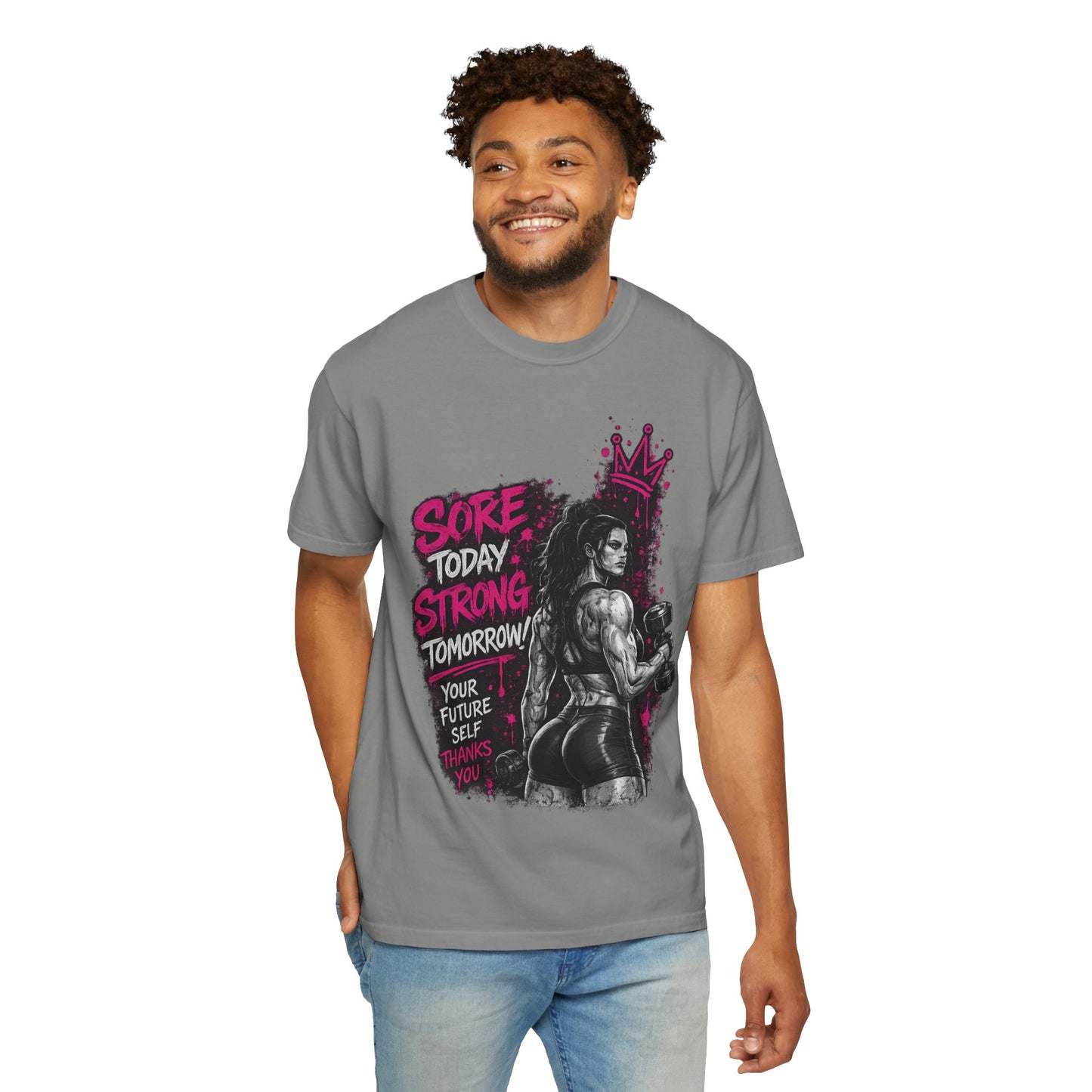 Motivational Boxing T-Shirt — "Sore Today, Strong Tomorrow" Gym Tee