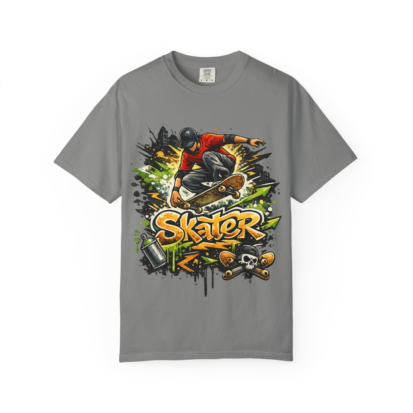 Skater Graphic T-Shirt - Unisex Garment-Dyed Tee for Skate Lovers