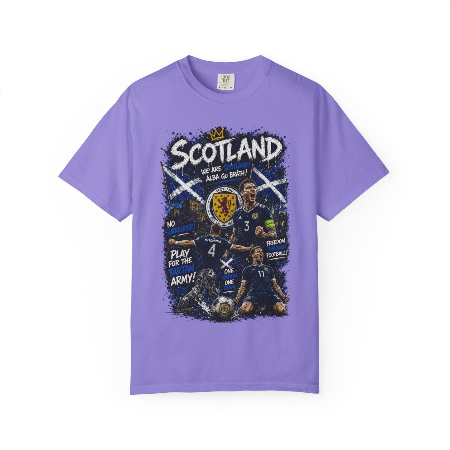 Scotland Football Players T-shirt | Scottish Soccer Crest, Saltire Graphics