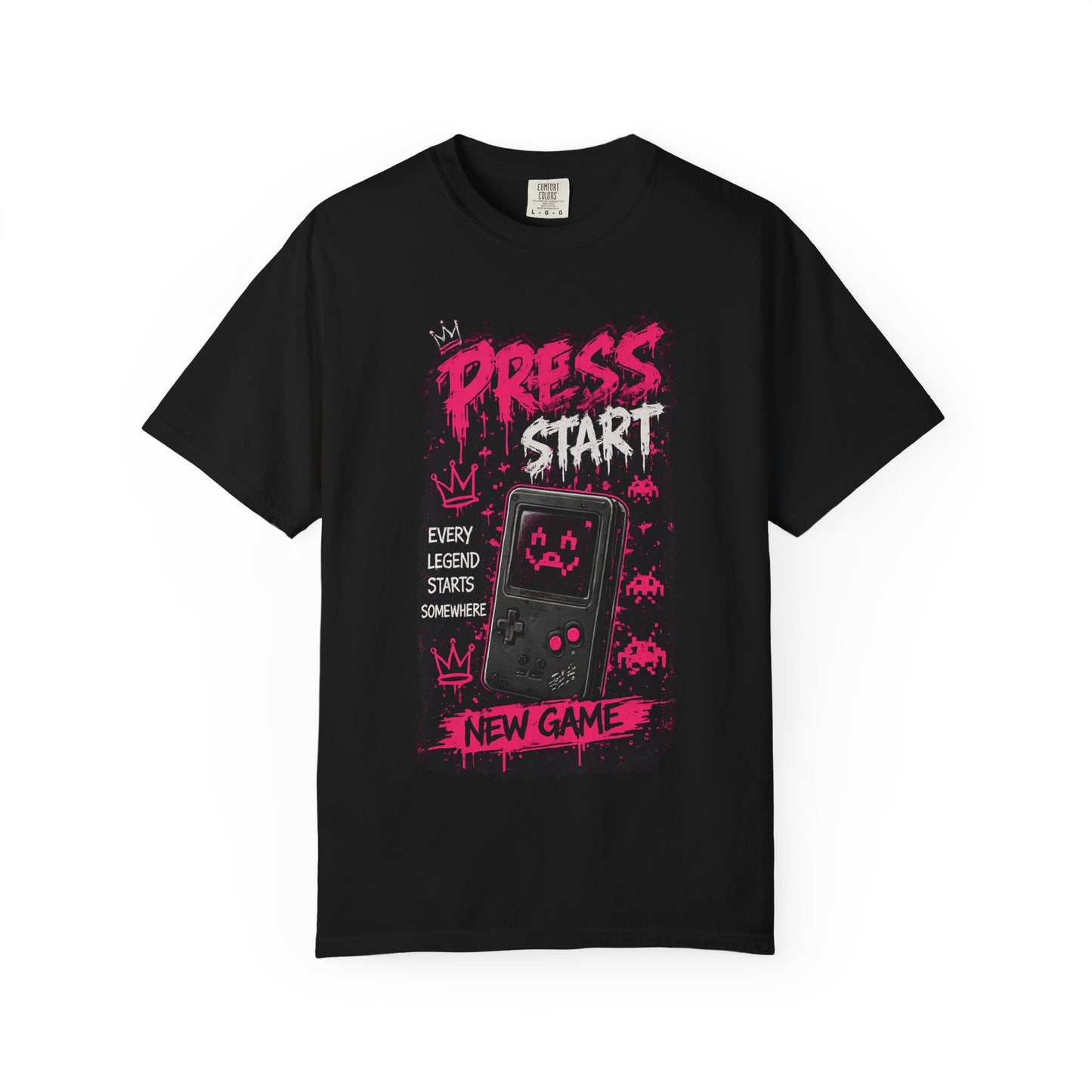 Press Start New Game T-Shirt — Retro Gamer Graphic Tee