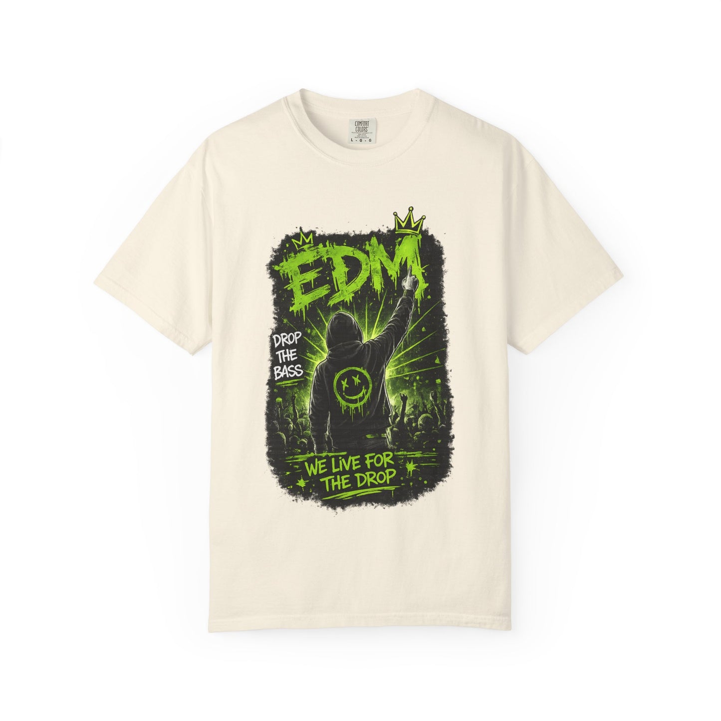 EDM Drop The Bass T-Shirt — 'We Live For The Drop' Neon Rave Tee