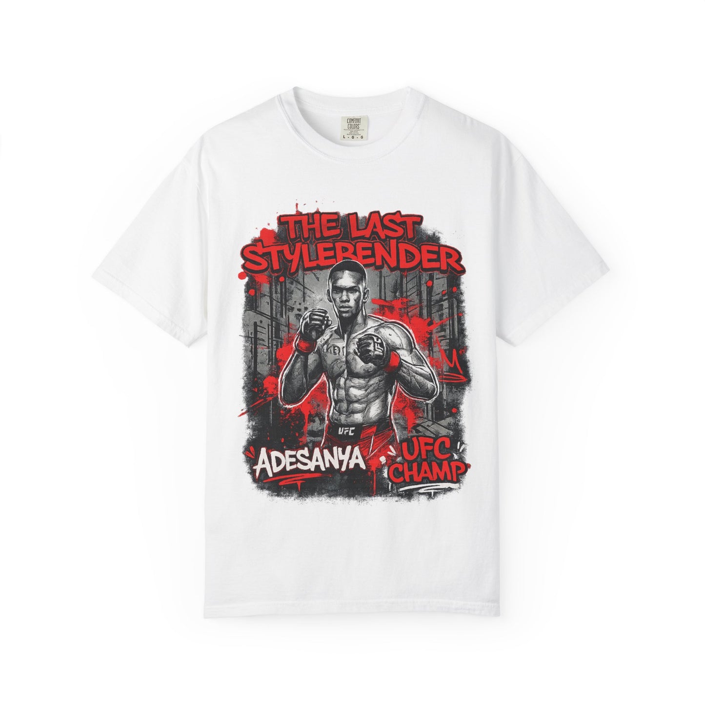 Adesanya 'The Last Stylerender' UFC Champ Graphic T-Shirt