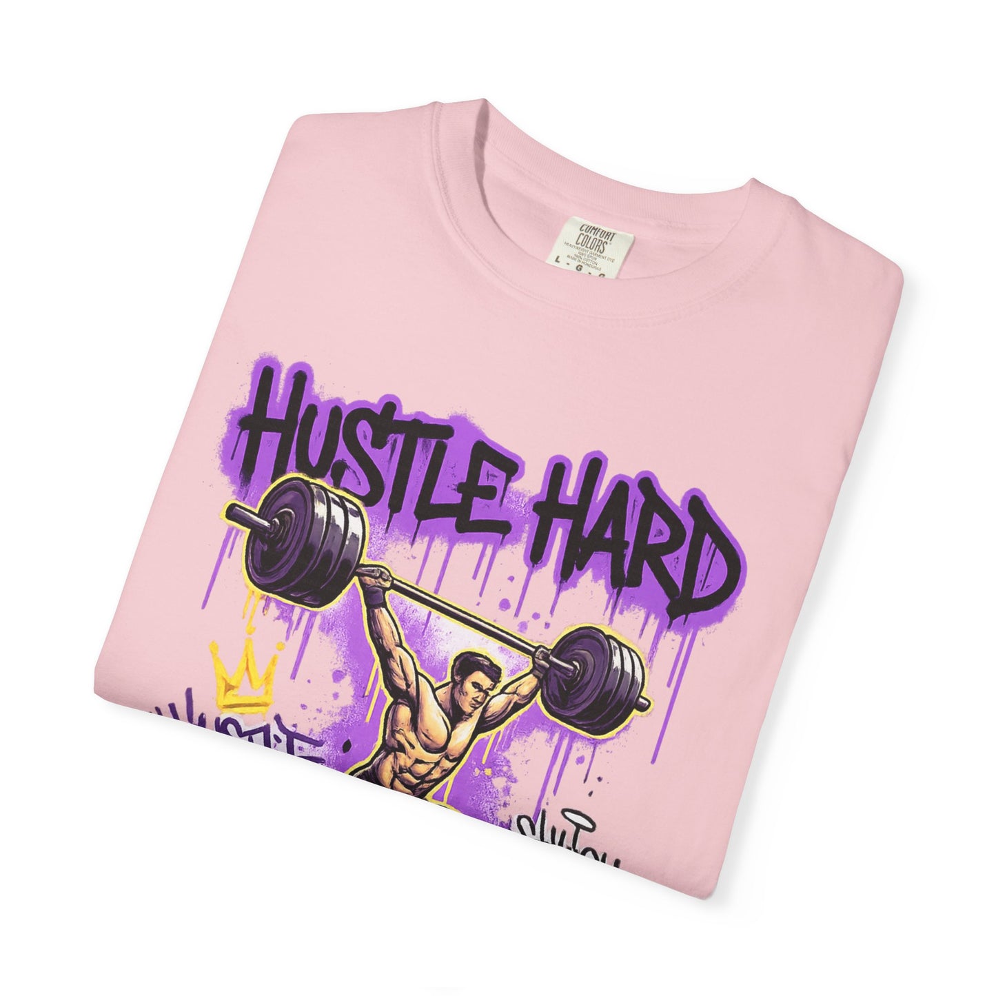 Hustle Hard Make Every Rep Count T-Shirt | Weightlifting Gym Graphic