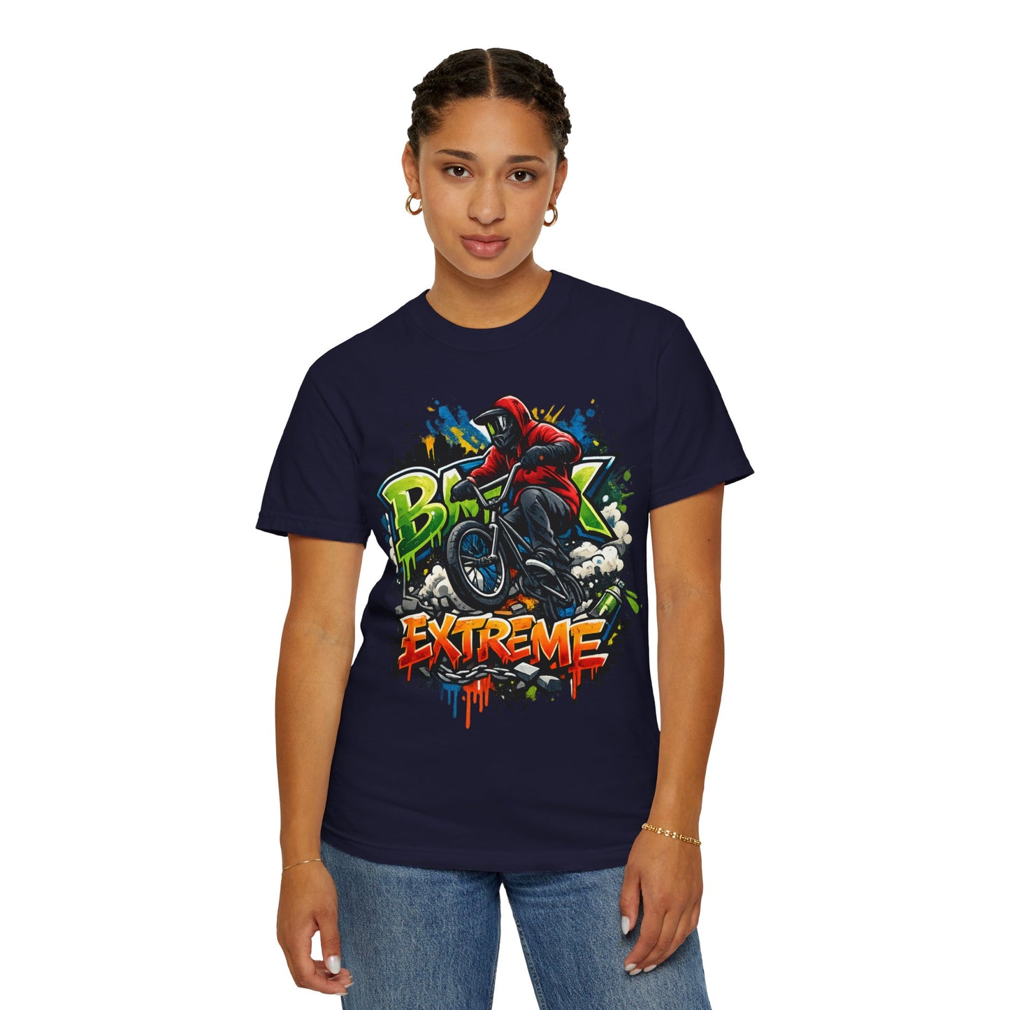 Extreme BMX Rider T-Shirt — Graffiti Stunt Bike Tee
