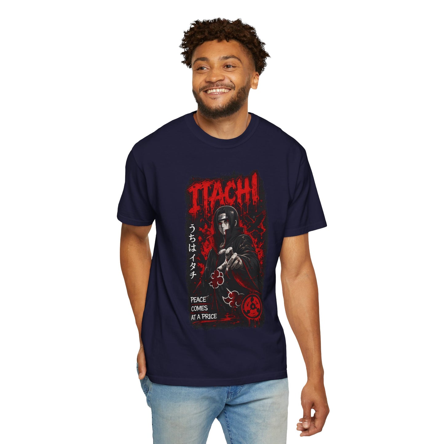 Itachi Graphic T-Shirt — Anime Villain Illustration "Peace Comes at a Price"