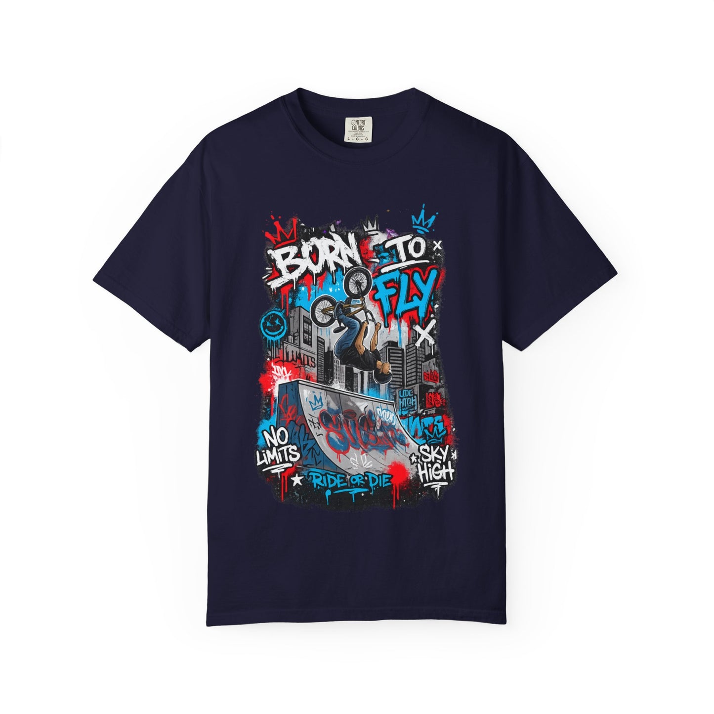 Born to Fly BMX Graffiti T-Shirt | Skate Bike Street Art Tee